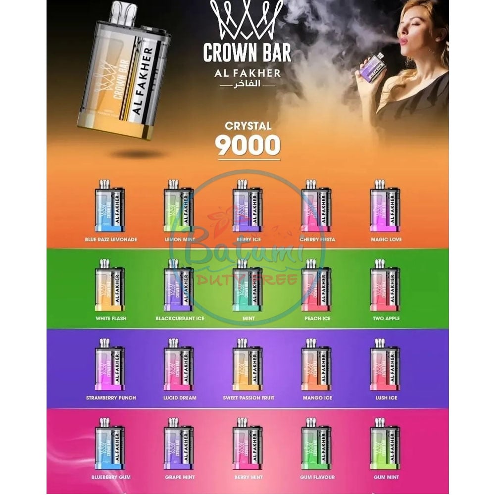 al-fakher-crown-bar-9000-white-flash-1 Al Fakher Crown Bar 9000 - White Flash