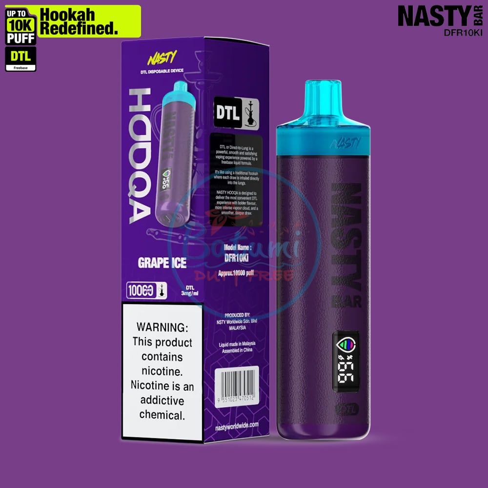 NASTY Hooqa DFR10Ki Grape Ice 1 NASTY Hooqa DFR10Ki Grape Ice