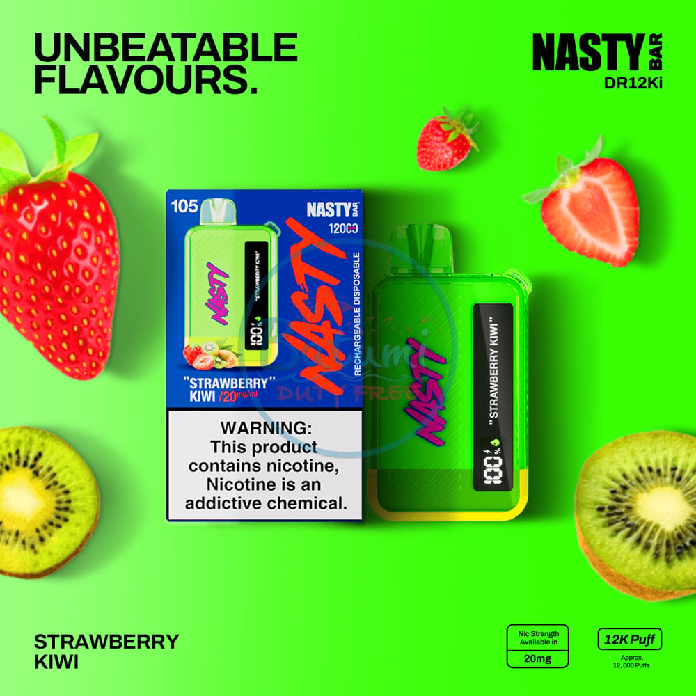 NASTY Bar DR12Ki Strawberry Kiwi 1 NASTY Bar DR12Ki Strawberry Kiwi