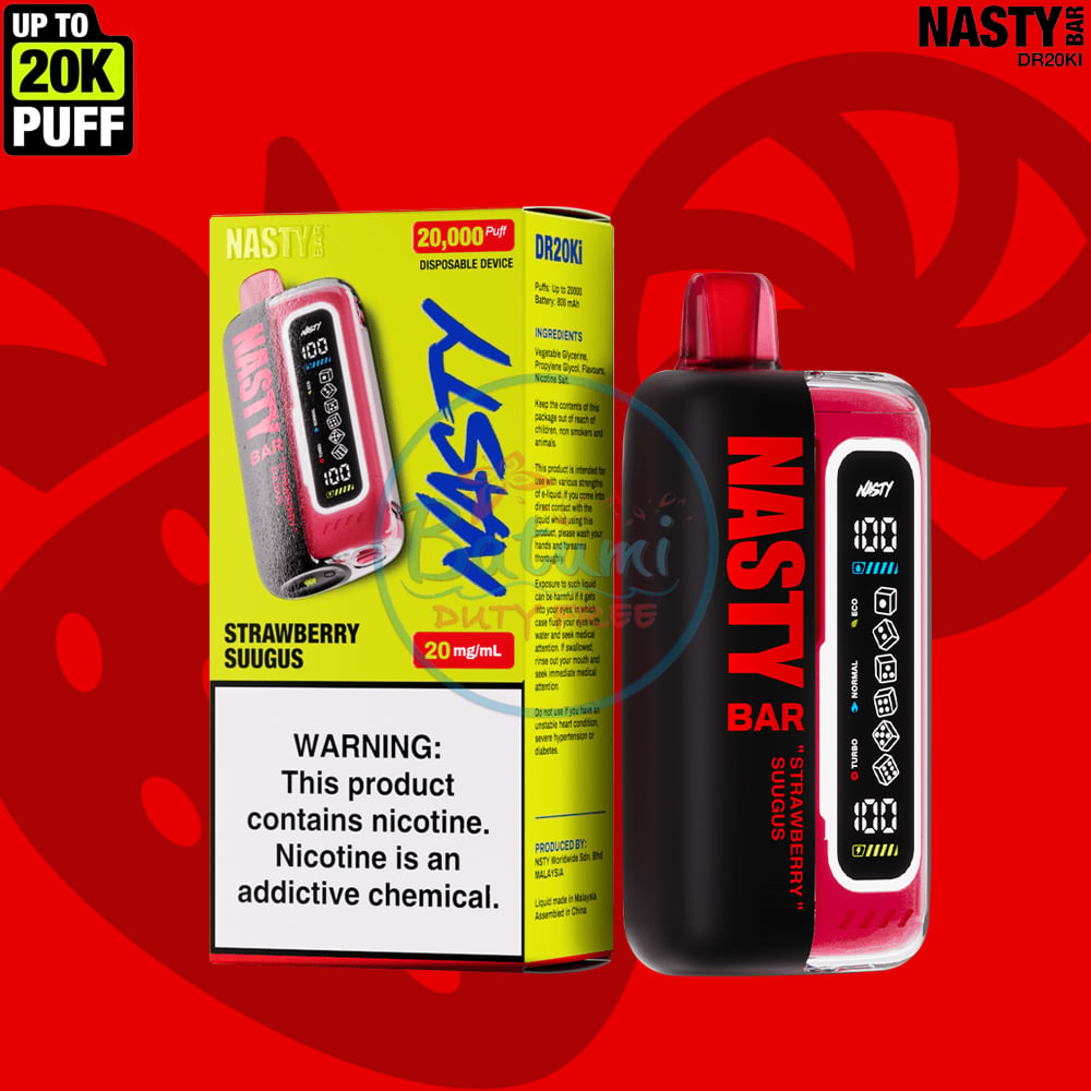 NASTY Bar DR20Ki Strawberry Suugus 1 NASTY Bar DR20Ki Strawberry Suugus