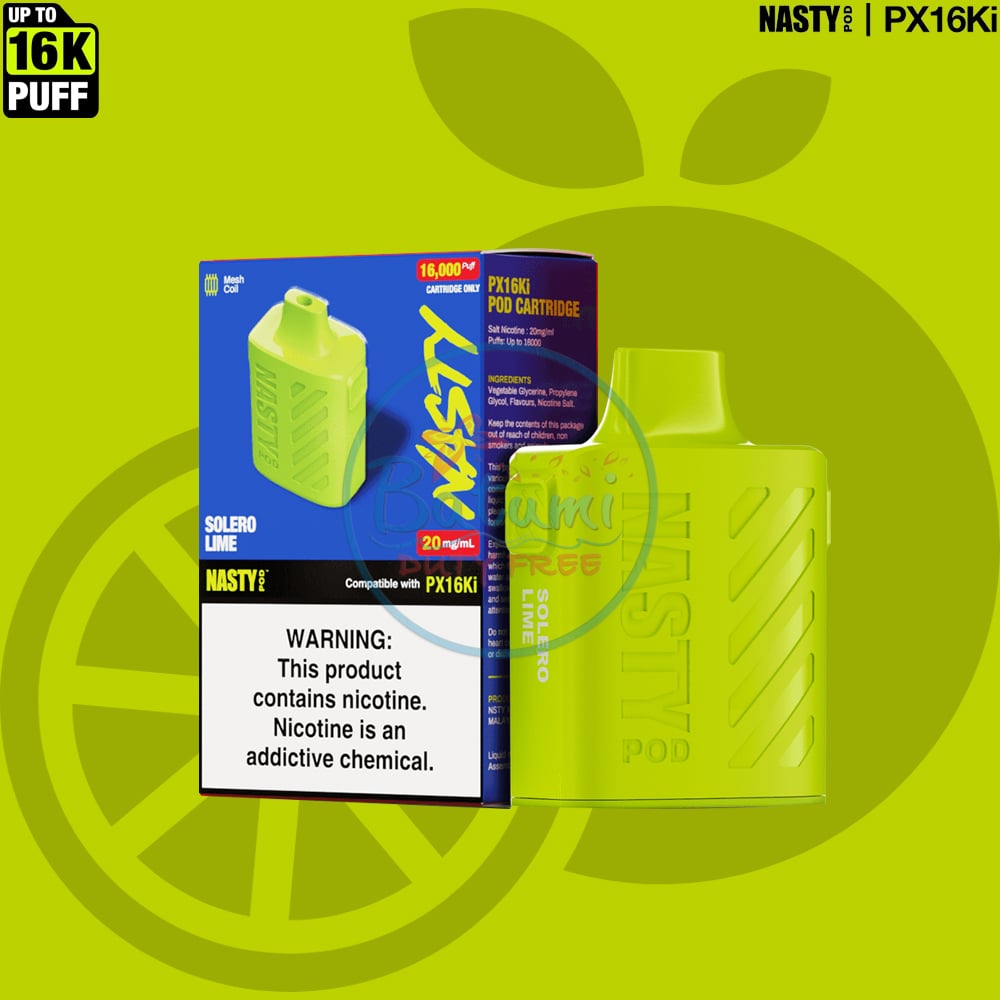 NASTY Pod PX16Ki Solero Lime - Prefilled Pods 1 NASTY Pod PX16Ki Solero Lime - Prefilled Pods