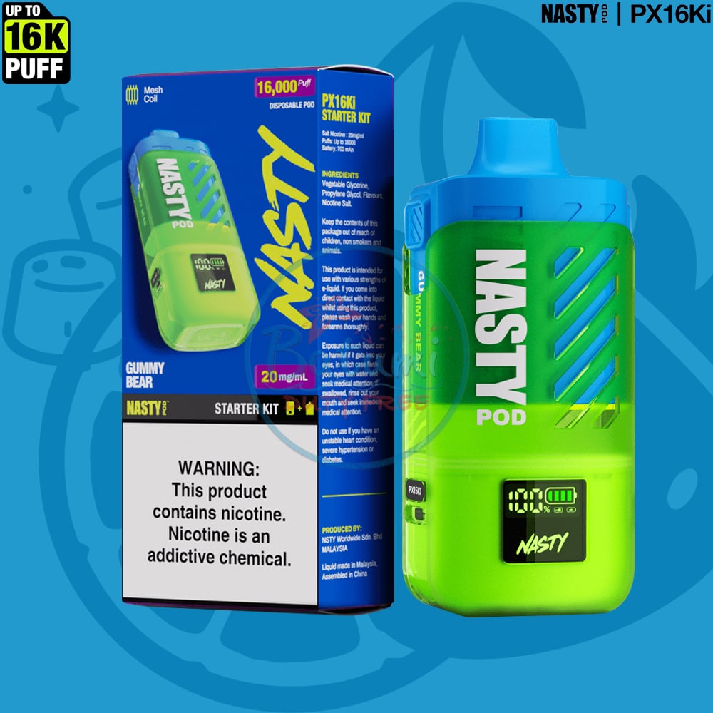 NASTY Pod PX16Ki Gummy Bear – Starter Kit 1 NASTY Pod PX16Ki Gummy Bear – Starter Kit